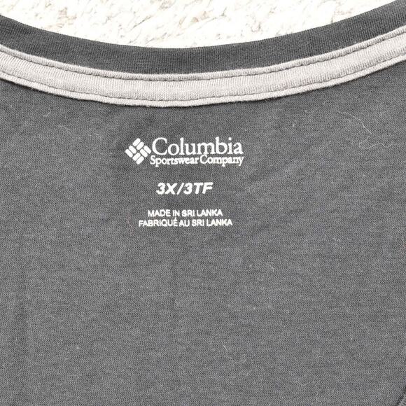 Columbia Women's Size 3X Basic Short Sleeve Black Solid Cotton V-Neck T Shirt - Picture 7 of 8